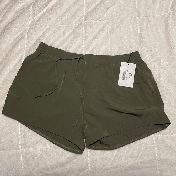 XL Zyia Olive Summer Shorts - Picture 5 of 7